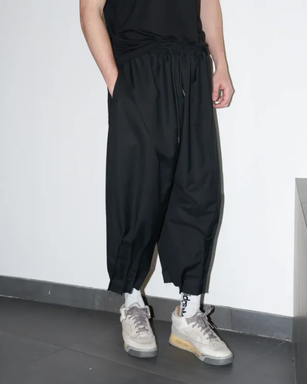 Erotokritos Bottoms*NCB - Deconstructed Knife Pleat Raw Hem Pants