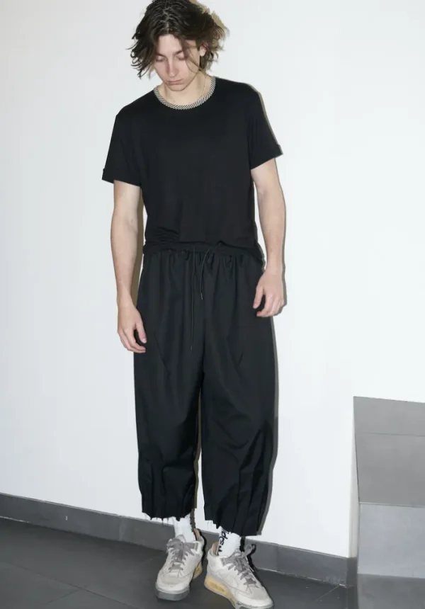 Erotokritos Bottoms*NCB - Deconstructed Knife Pleat Raw Hem Pants