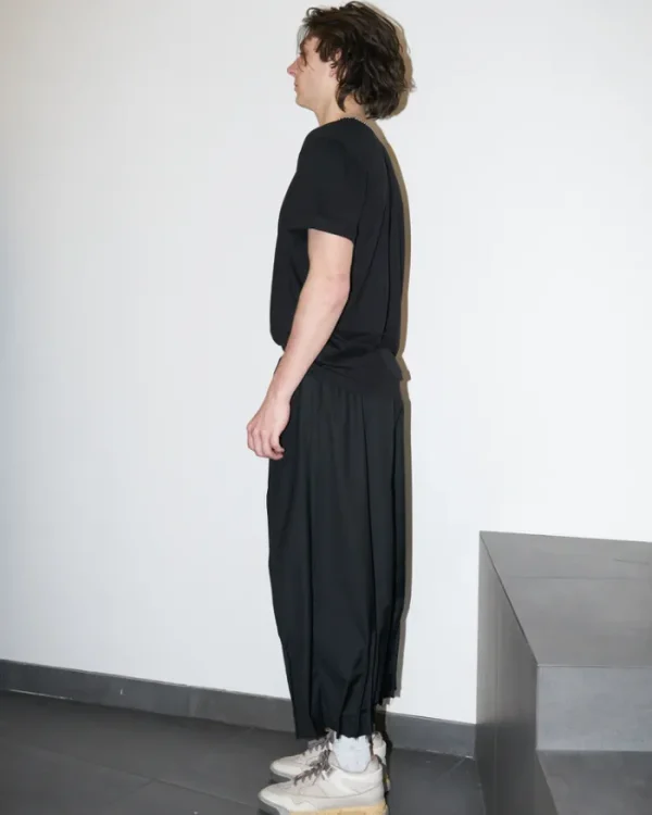 Erotokritos Bottoms*NCB - Deconstructed Knife Pleat Raw Hem Pants