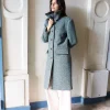 Erotokritos Coats & Jackets*Oleene-Tailored Tweed Coat-Green