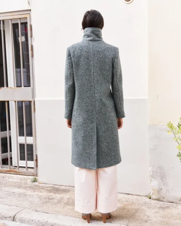 Erotokritos Coats & Jackets*Oleene-Tailored Tweed Coat-Green