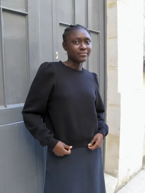 Erotokritos Tops & Shirts*Rasha Puff shoulder Cropped Sweatshirt
