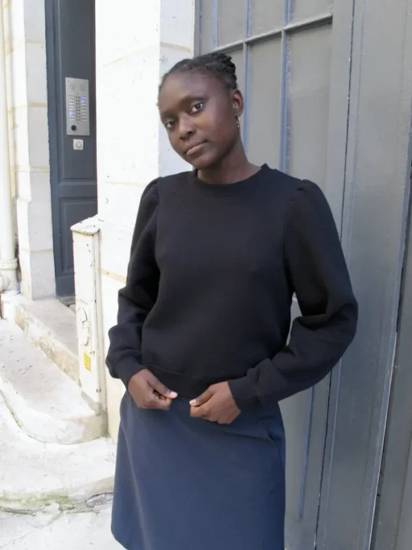 Erotokritos Tops & Shirts*Rasha Puff shoulder Cropped Sweatshirt