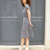 Erotokritos Dresses*Rebecca-Silk Stripe Dress