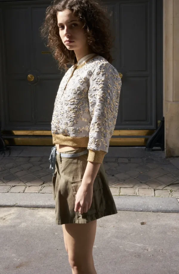 Erotokritos Bottoms*Ritu- Military Khaki Pleated Shorts