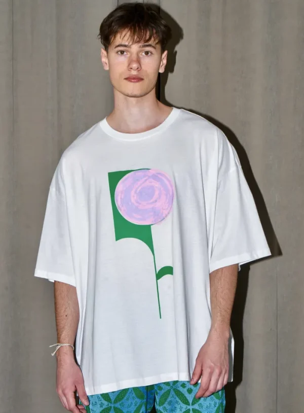 Erotokritos T-Shirts & Sweatshirts*Roze-Oversize Printed/Hand Painted T-Shirt