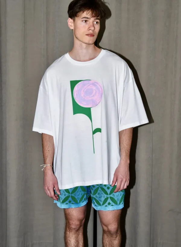 Erotokritos T-Shirts & Sweatshirts*Roze-Oversize Printed/Hand Painted T-Shirt