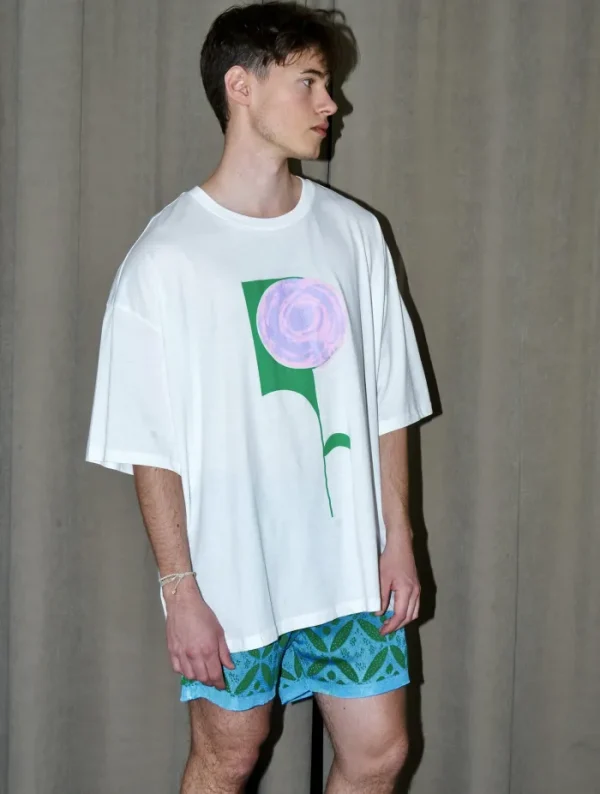 Erotokritos T-Shirts & Sweatshirts*Roze-Oversize Printed/Hand Painted T-Shirt