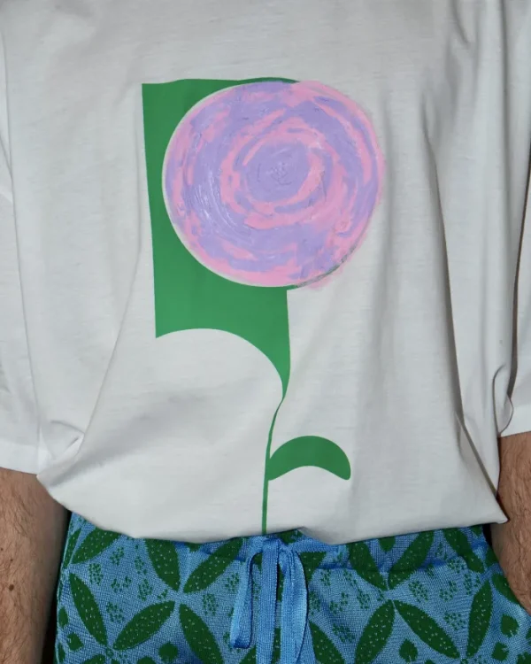 Erotokritos T-Shirts & Sweatshirts*Roze-Oversize Printed/Hand Painted T-Shirt