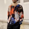 Erotokritos Tops & Shirts | Knitwear*Russel-Abstract Multicolor Jacquard Sweater