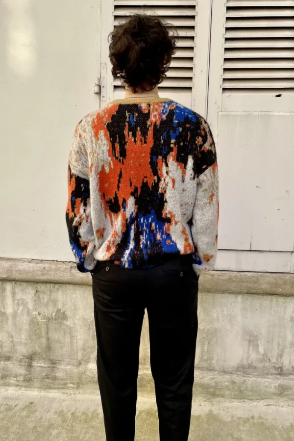 Erotokritos Tops & Shirts | Knitwear*Russel-Abstract Multicolor Jacquard Sweater