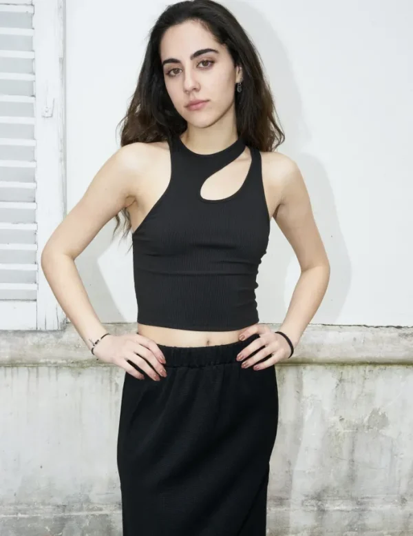 Erotokritos Tops & Shirts*Salli-Cropped Tank Top With Scoop Cut Outs