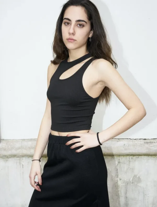 Erotokritos Tops & Shirts*Salli-Cropped Tank Top With Scoop Cut Outs