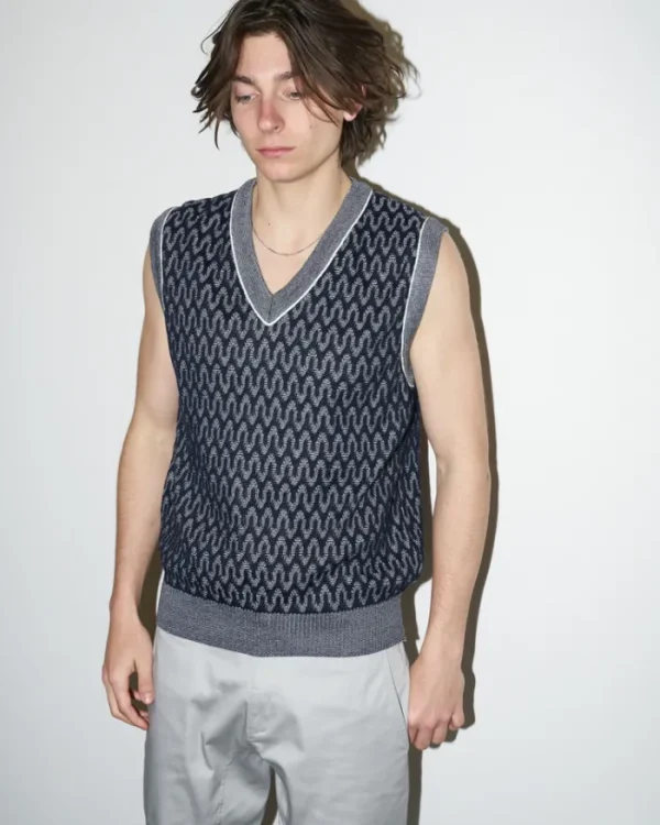 Erotokritos Knitwear | Tops & Shirts*Sandie - Jacquard Wave Knit Vest