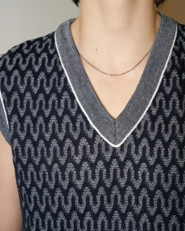 Erotokritos Knitwear | Tops & Shirts*Sandie - Jacquard Wave Knit Vest