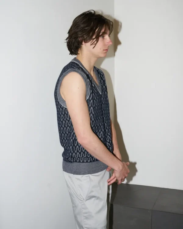 Erotokritos Knitwear | Tops & Shirts*Sandie - Jacquard Wave Knit Vest