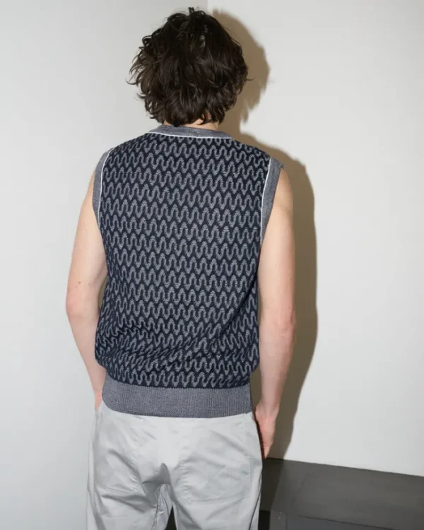 Erotokritos Knitwear | Tops & Shirts*Sandie - Jacquard Wave Knit Vest