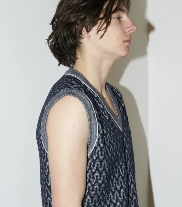 Erotokritos Knitwear | Tops & Shirts*Sandie - Jacquard Wave Knit Vest