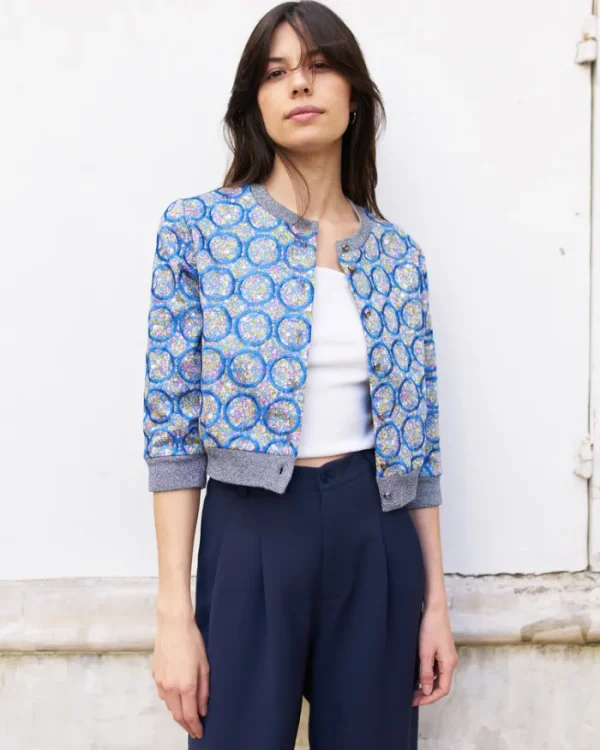 Erotokritos Coats & Jackets | Tops & Shirts*Selina - Embroidered Floral Pattern Crop Jacket