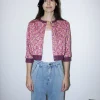 Erotokritos Coats & Jackets | Tops & Shirts*Selina - Embroidered Floral Pattern Crop Jacket - Pink