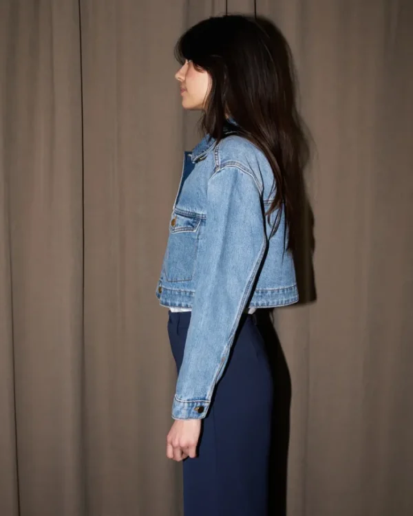 Erotokritos Coats & Jackets | Tops & Shirts*Stormy - Blue Denim Crop Jacket