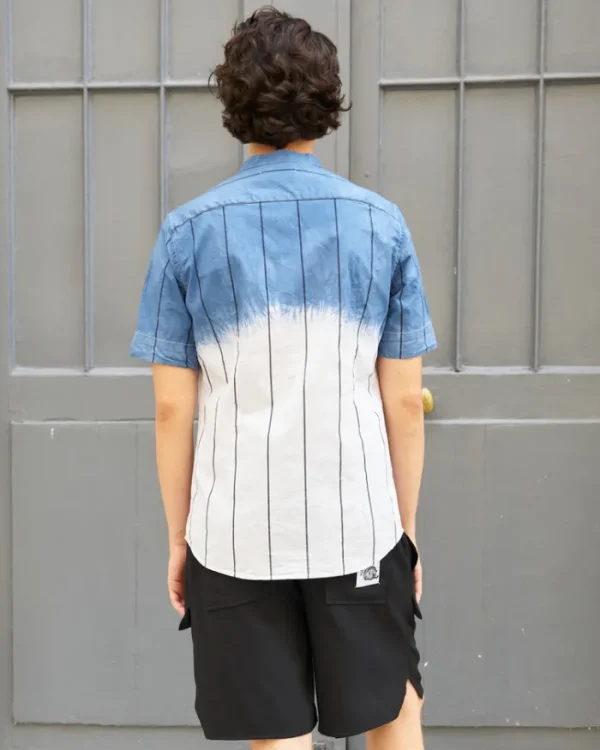 Erotokritos Tops & Shirts*Teddy-Stripe Tie and Dye Short Sleeve Shirt
