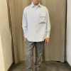 Erotokritos Tops & Shirts*Tyrion - Boxy 3D Pocket Stripe Over-Shirt