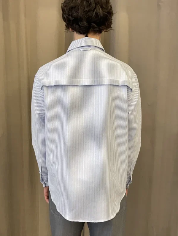 Erotokritos Tops & Shirts*Tyrion - Boxy 3D Pocket Stripe Over-Shirt