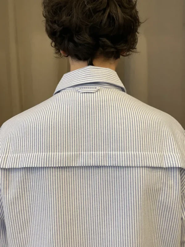 Erotokritos Tops & Shirts*Tyrion - Boxy 3D Pocket Stripe Over-Shirt