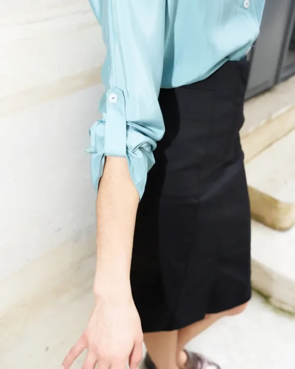 Erotokritos Tops & Shirts*Whitney Silk Shirt-Mint Blue