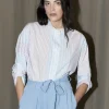 Erotokritos Tops & Shirts*Whitney Stripe Shirt - Light Blue/Red