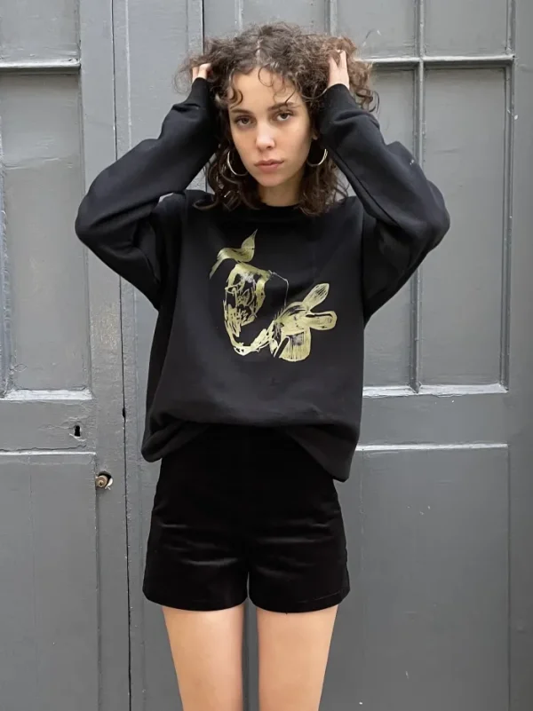 Erotokritos Tops & Shirts*Will-Printed Metallic paint Sweat Shirt