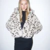 Erotokritos Coats & Jackets*Zaria - High Neck Crop Faux Fur Jacket