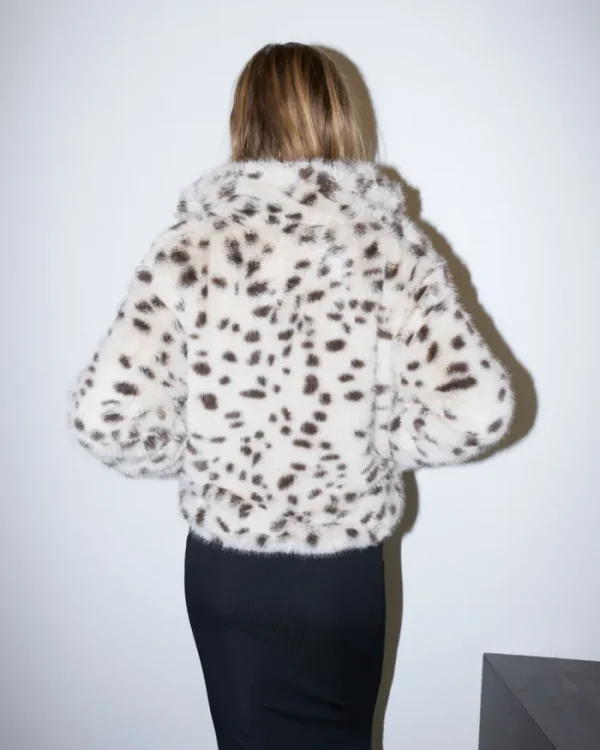 Erotokritos Coats & Jackets*Zaria - High Neck Crop Faux Fur Jacket