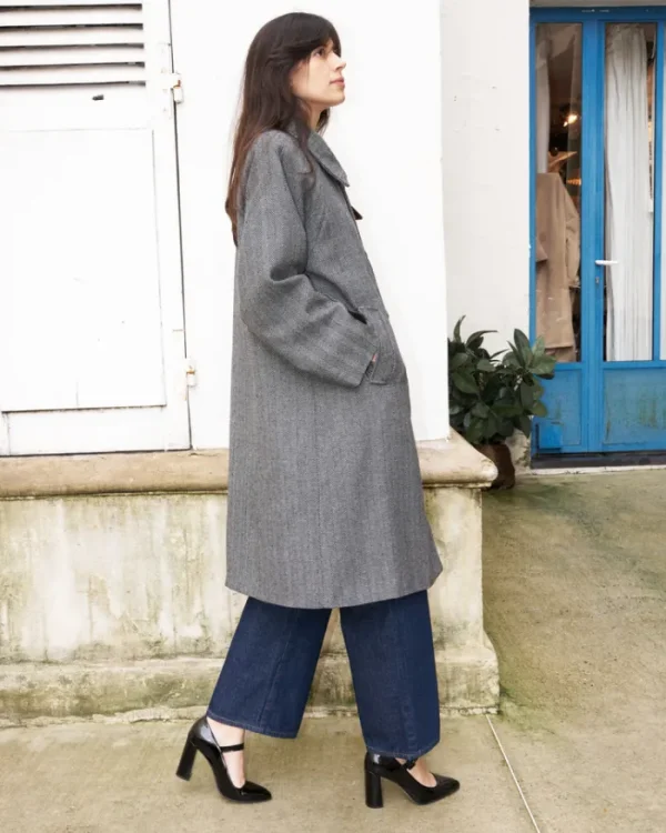 Erotokritos Coats & Jackets*Zion - Herringbone Loose Wool Coat