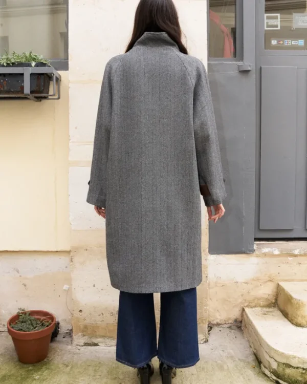 Erotokritos Coats & Jackets*Zion - Herringbone Loose Wool Coat